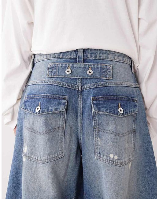 Collusion Blue X006 Xl Balloon Low Rise Jeans