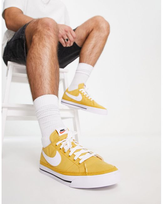 Nike Court Legacy Canvas Sneakers in Yellow for Men Lyst Canada Nike Court Legacy Canvas Sneakers in Yellow for Men Lyst Canada