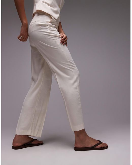 Mango Gray Linen Look Tailored Trouser Co-ord