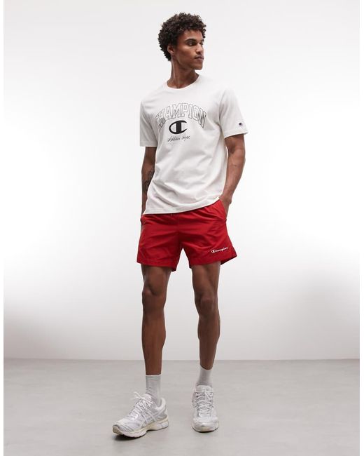 Champion Red Swim Shorts for men