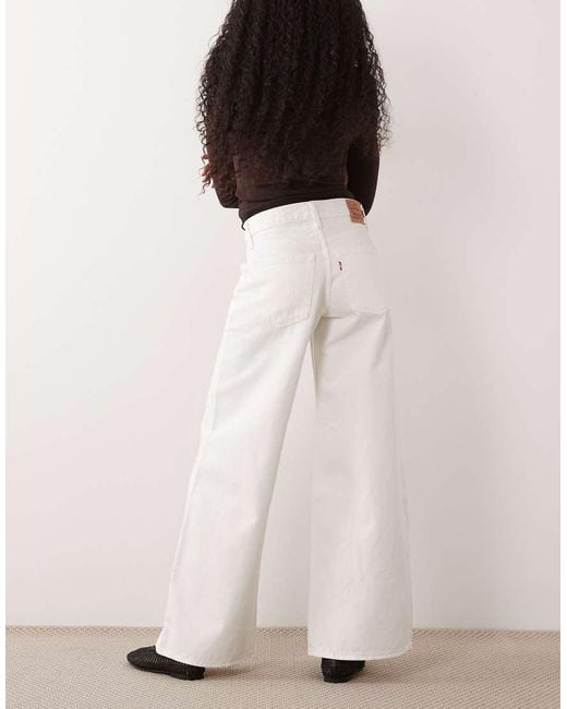 Vaqueros Denim Anchos Middy En Blanco Levi's de color White