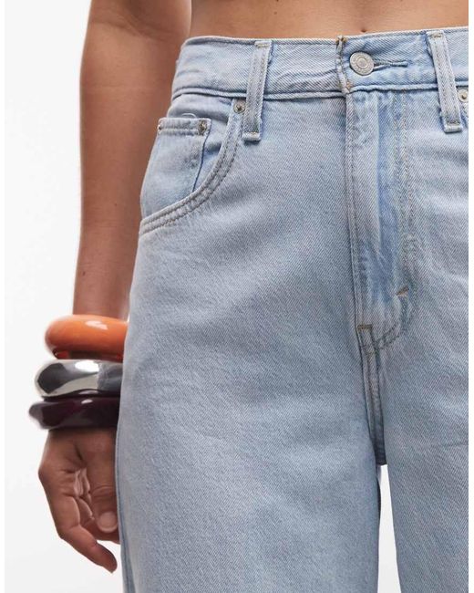 Levi's White Cinch baggy Jeans