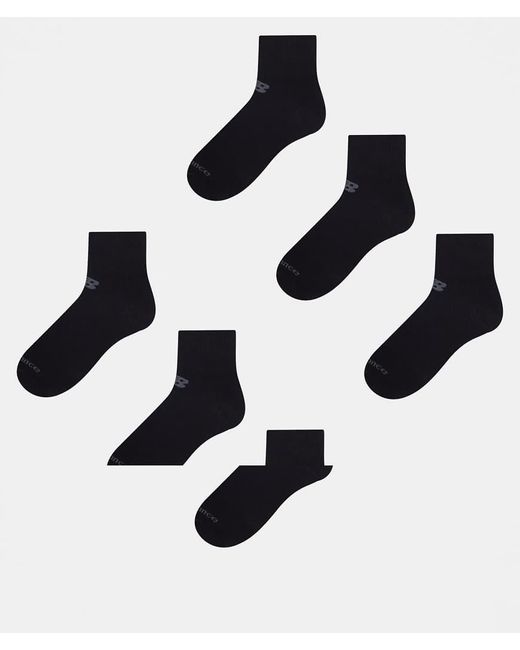Pack De 6 Calcetines Tobilleros Negros Performance De New Balance de color Black