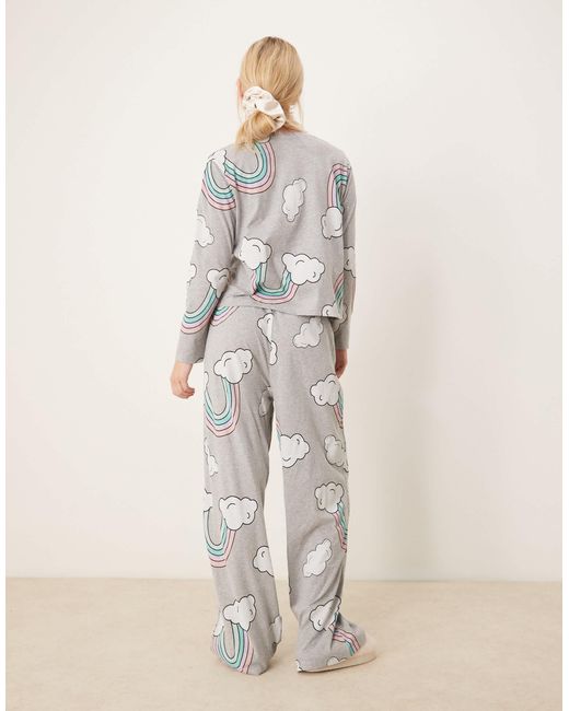 ASOS Multicolor Asos Design Maternity Long Sleeve Top & Trouser Pyjama Set