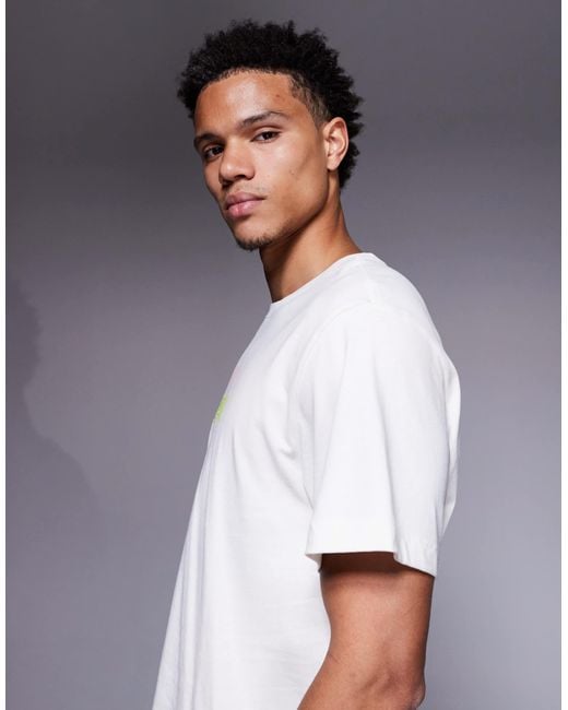 The North Face White Essential Expedition Back Print Tee for men