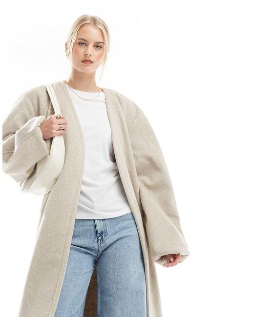 ASOS White Asos Design Tall Lightweight Longline Formal Coat