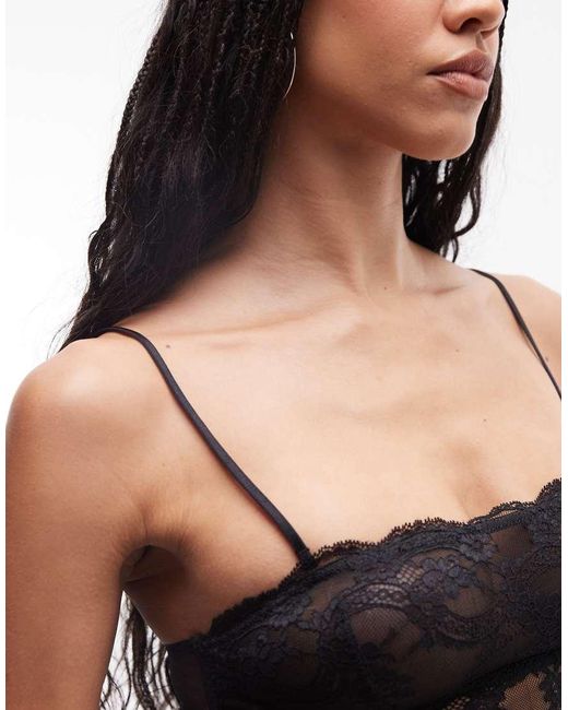 ASOS Black Lola Lace Crop Bandeau
