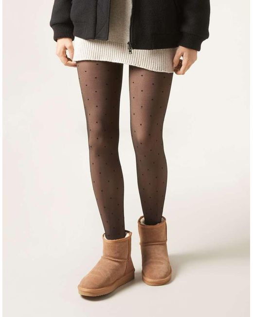 Calzedonia Black 30 Denier Sheer-Effect Thermal Tights