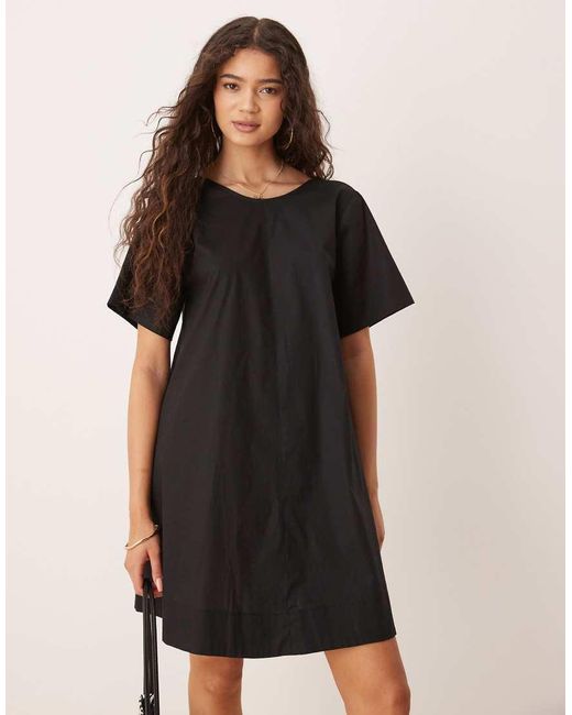 Vestido Corto Estilo Camiseta De Corte Amplio De -Azul ASOS de color Natural