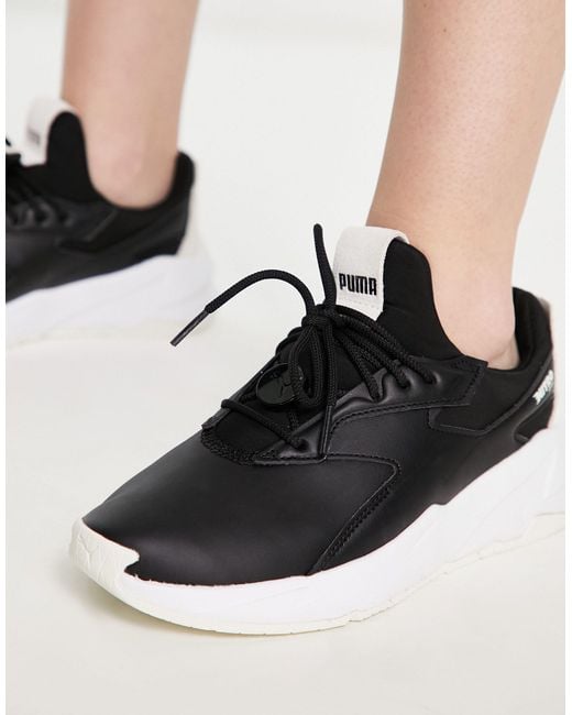 PUMA Fier Nitro Leather Sneakers in Black