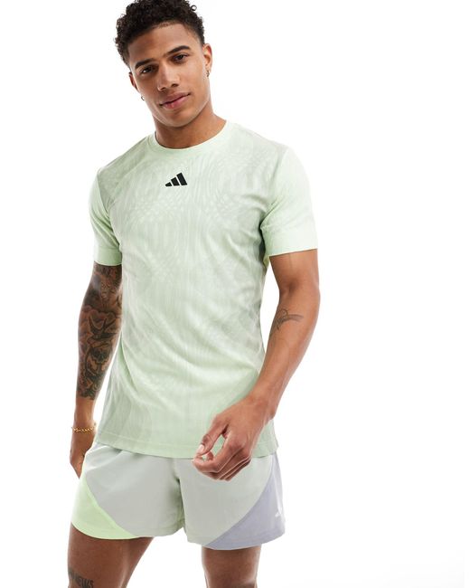 Adidas Originals Green Adidas Tennis Airchill Pro Freelift T-shirt for men
