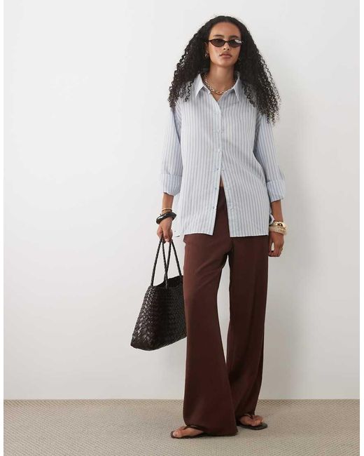 ASOS White Stripe Oversized Shirt