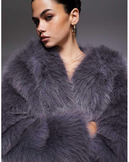 The Frolic Gray Exclusive Faux Fur Hooded Jacket