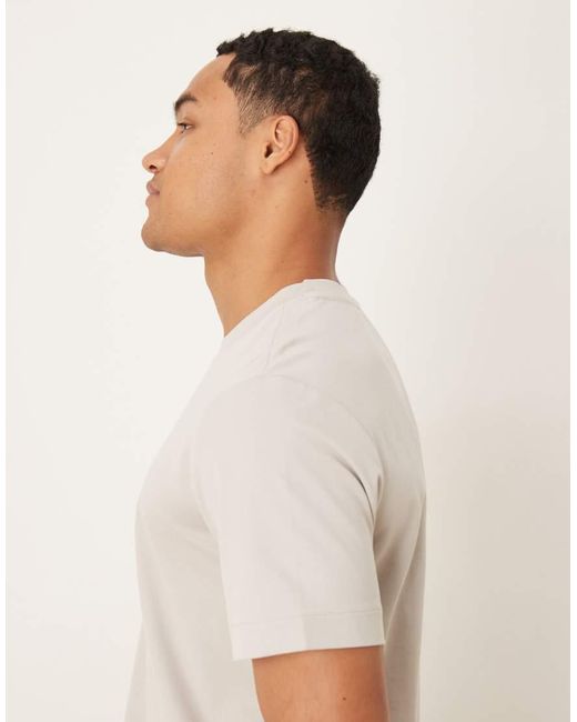 Mango White Cotton Mix T-Shirt for men