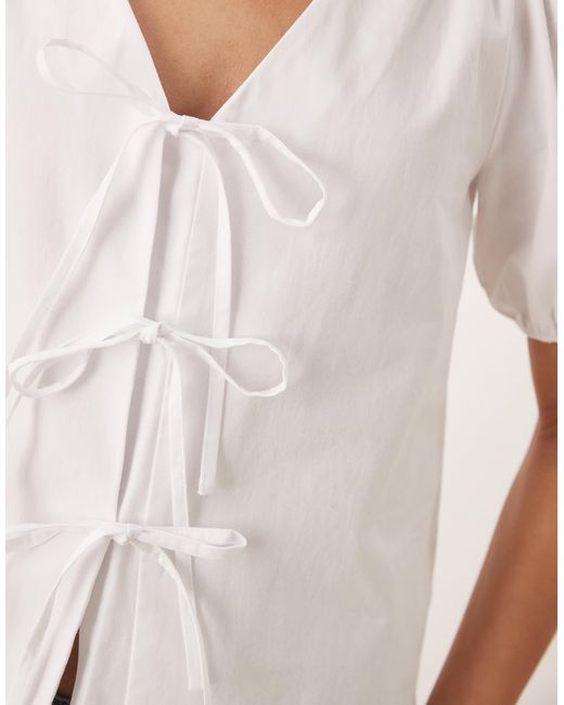 Nobody's Child White – bernadetta – kurzärmlige bluse