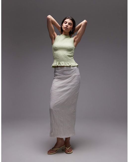 Mango Gray Capsule Premium Textured Midi Skirt