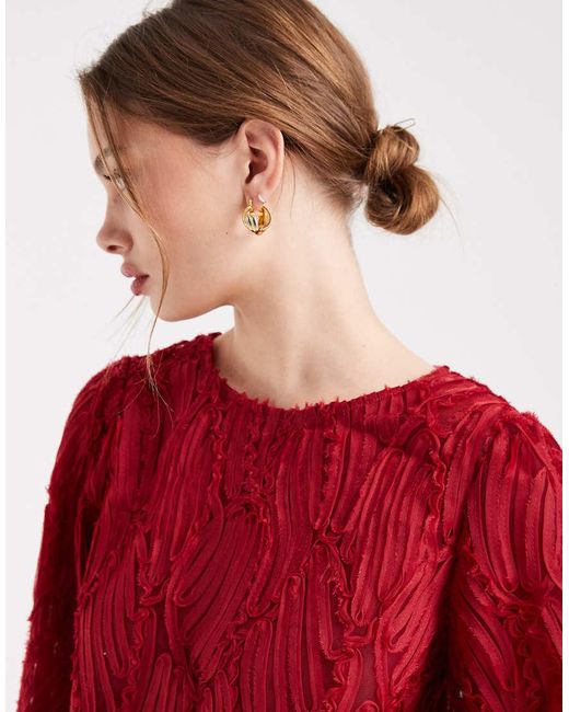 Object 3D Textured Long Sleeve Top