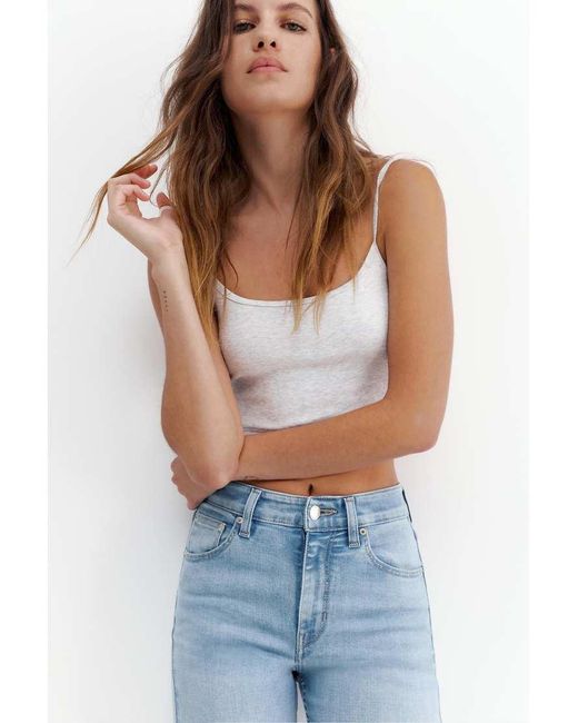 Pull&Bear Blue Tall High-Waist Skinny Jeans