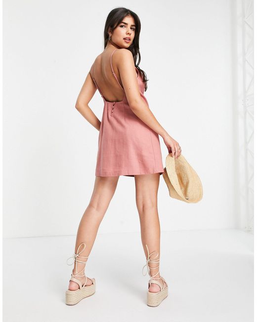 Abercrombie \u0026 Fitch Linen Open Back 90 