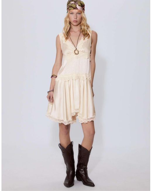 Stradivarius Natural – minikleid