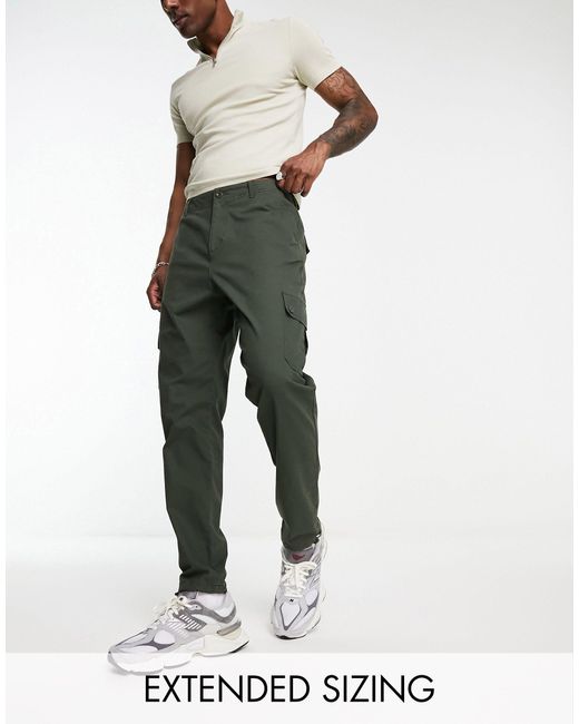 Tapered Cargo Trousers ASOS pour homme en coloris Vert | Lyst