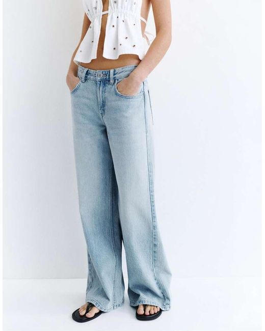 Pull&Bear Blue Loose Oversize Jeans