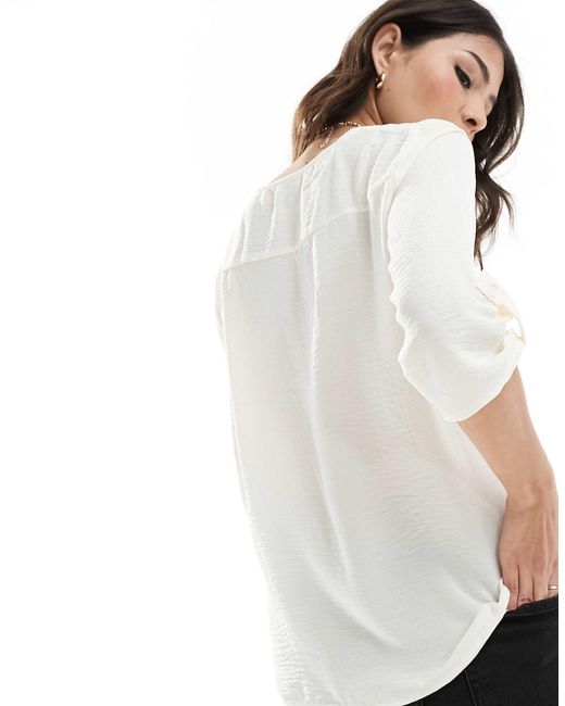 Jdy White V Neck Blouse
