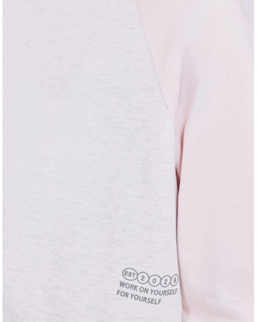 Pull&Bear White Raglan Sleeve T-Shirt for men