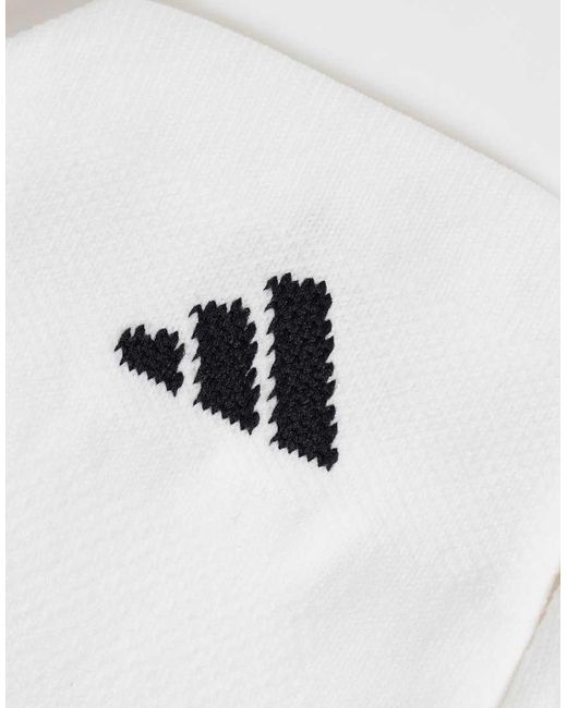 Adidas Originals White Adidas Running Quarter Socks for men