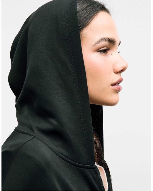 Stradivarius Black – weiche kapuzenjacke
