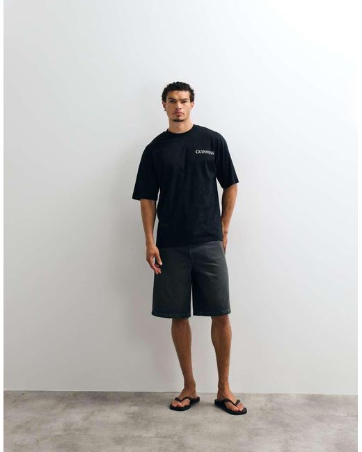 ASOS Blue Oversized Tee With Guinness Print for men