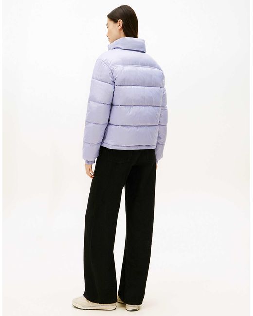 Tommy Hilfiger Blue – glänzende, verstaubare pufferjacke