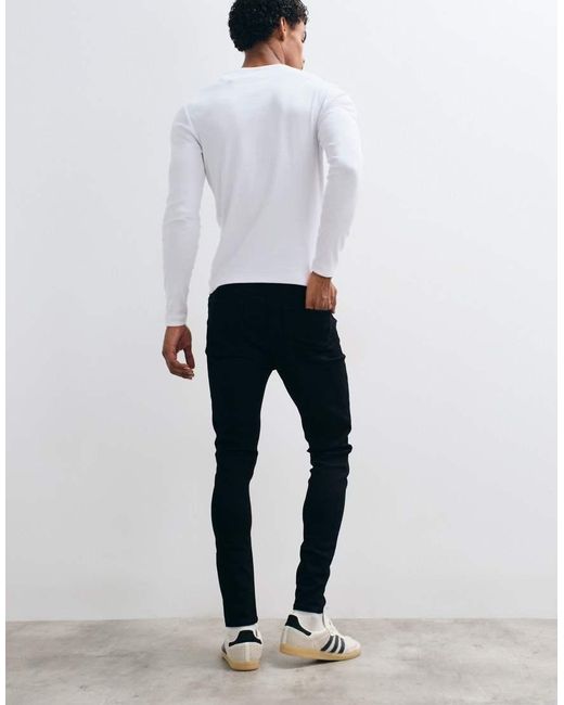 ASOS Black Super Skinny Jeans With Power Stretch for men
