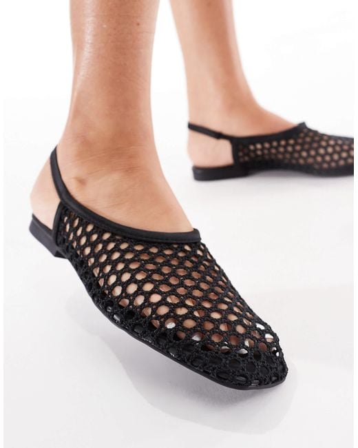 Stradivarius White Woven Cut Out Pointed Pump