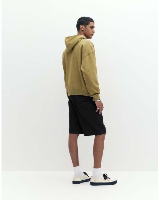 Pull&Bear White Bermuda Shorts With Elastic Waistband for men