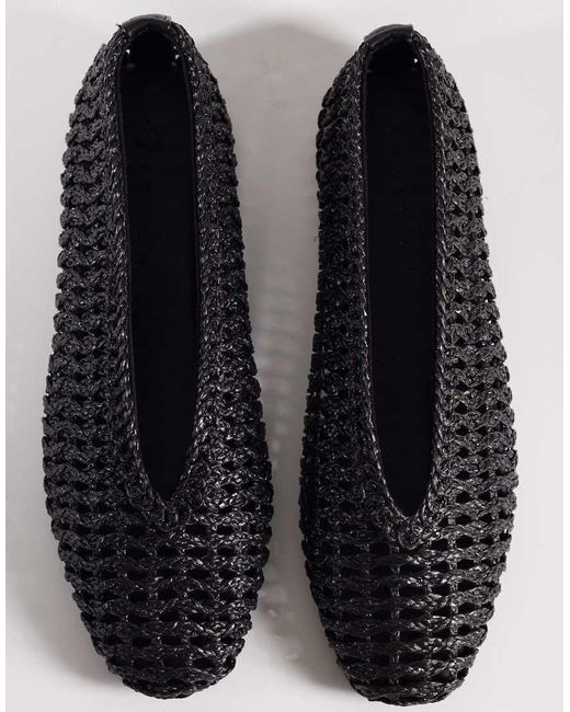 ASOS Black Lioness Weave Ballets