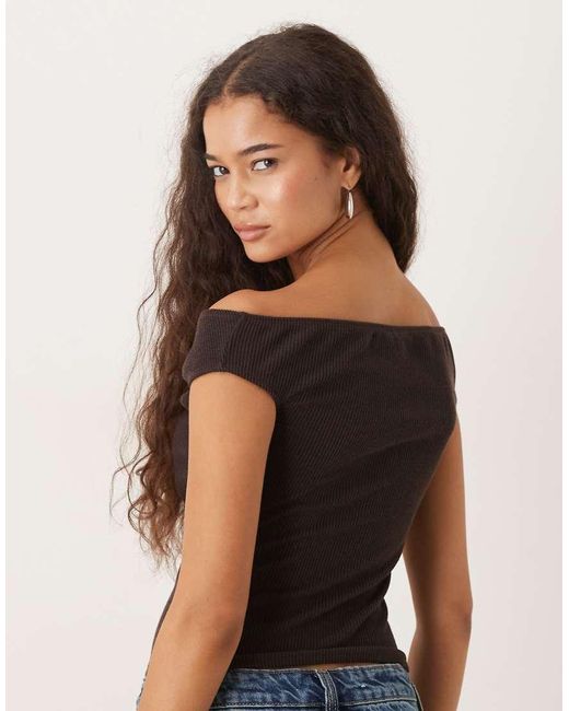 ASOS Black Trim Detail Sleeveless Rib Top