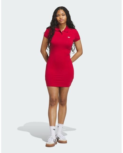 Adidas Originals Red Texas A&m aggies Polo Dress