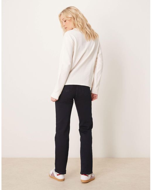 ASOS Natural Comfort Stretch Straight Leg Jean With Twisted Seam