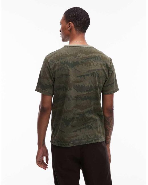 Camiseta Caqui Con Estampado De Camuflaje De Paul Smith de hombre de color Green
