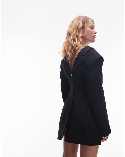 ASOS Black Tailored Sculpted Blazer Dress