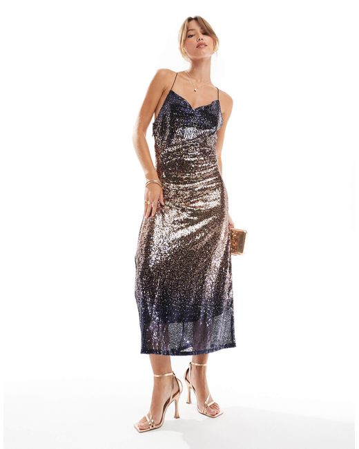 ONLY White Sequin Midi Dress