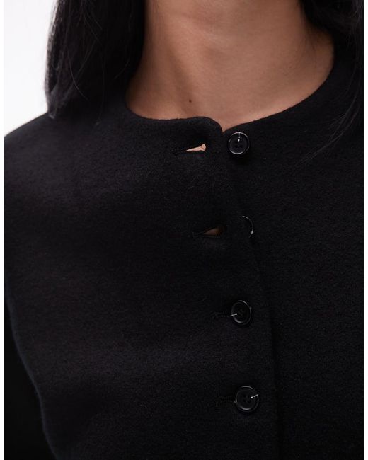 ARKET Black Double-Faced Rich Wool Cardigan With Cinched Waist Hem
