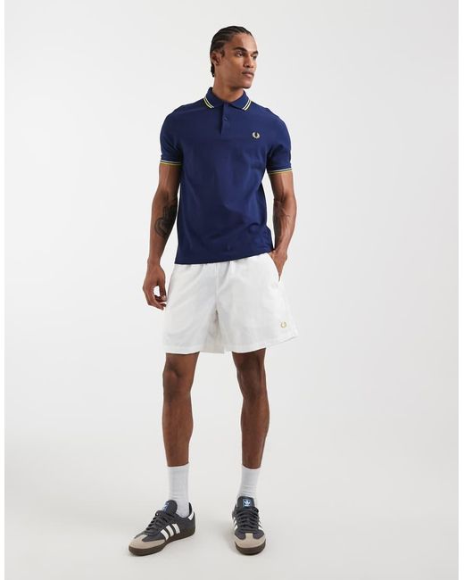 Fred Perry Blue Twin Tipped Polo Shirt for men