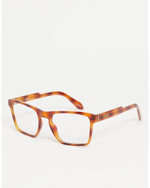 Quay Quay Irl Womens Square Blue Light Glasses in Brown Lyst