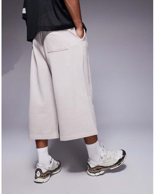 Pantalones Cortos Marrones Estilo Bermudas Alargadas De Algodón De -Marrón ASOS de hombre de color White