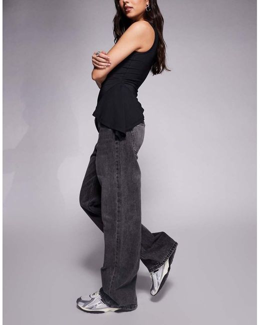 River Island Multicolor Relaxed Straight Leg Jeans