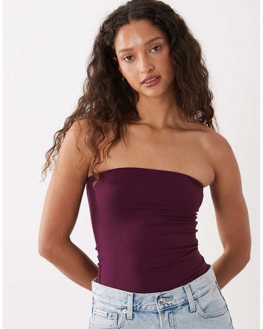 Cotton On Purple Hold Me Longline Boob Tube