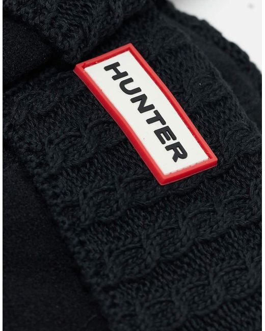 Hunter Black Mini Cable Short Boot Sock