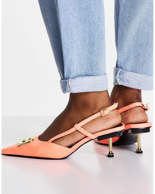 Zapatos rosas con tacón medio y detalle decorativo sherwood ASOS de color  Rosa | Lyst